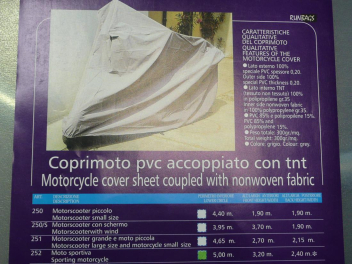 Telo coprimoto in PVC accoppiato con TNT per moto Ducati sportiva