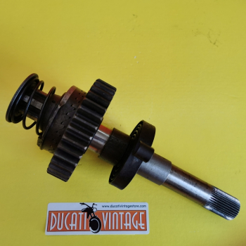 Albero messa in moto, originale usato in ottime condizioni, con molla, per tutti i monocilindrici Ducati carter larghi, Scrambler, Desmo, RT, ecc.