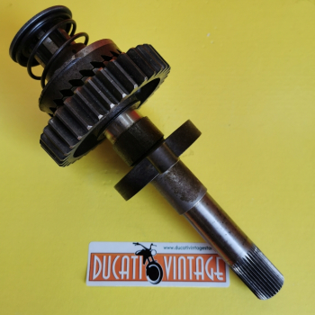 Albero messa in moto, originale usato in ottime condizioni, con molla, per tutti i monocilindrici Ducati carter larghi, Scrambler, Desmo, RT, ecc.