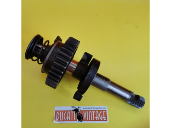 Albero messa in moto, originale usato in ottime condizioni, con molla, per tutti i monocilindrici Ducati carter larghi, Scrambler, Desmo, RT, ecc.