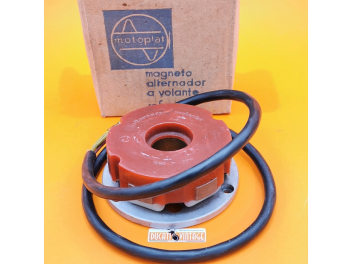 Alternatore Motoplat, ricambio originale nuovo, per tutti i monocilindrici Ducati ad accensione a spinterogeno con volano Motoplat
