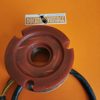 Alternatore Motoplat, ricambio originale nuovo, per tutti i monocilindrici Ducati CARTER STRETTI ad accensione a spinterogeno con volano Motoplat