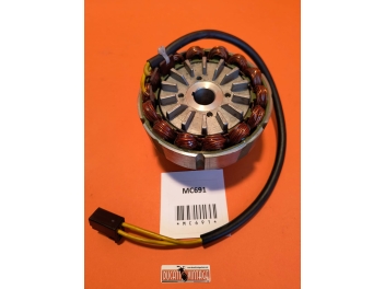 alternatore/rotore con volano magnete,originale Ducati Elettronica, 300W tipo "a ponte" per Ducati 750 carter tondo e carter quadro, e utilizzabile per Ducati 900 e adattabile ad altri bicilindrici Ducati coppie coniche
