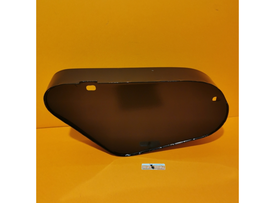 Bauletto sinistro portafiltro e portaoggetti replica per Ducati Desmo Silver Shotgun