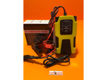 Caricabatterie da 6V 12V 2A Caricabatterie universale automatico a impulsi per motociclette VERSIONE GIALLA