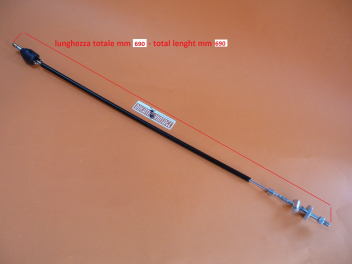 Cavo freno posteriore L. totale mm. 690 con interruttore stop per Ducati bicilindrici con freno posteriore a tamburo 860 e 900GT/S