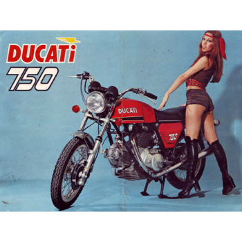 Collettore scarico sx testa verticale originale Conti Ducati 750GT, Ducati 750S 