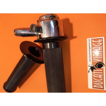 Comando acceleratore SUPERPRATIC originale, completo di manopole, per Ducati Scrambler, Ducati Desmo, Ducati RT