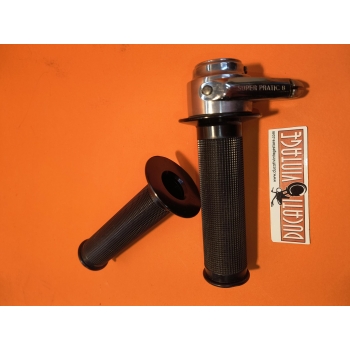 Comando acceleratore SUPERPRATIC originale, completo di manopole, per Ducati Scrambler, Ducati Desmo, Ducati RT