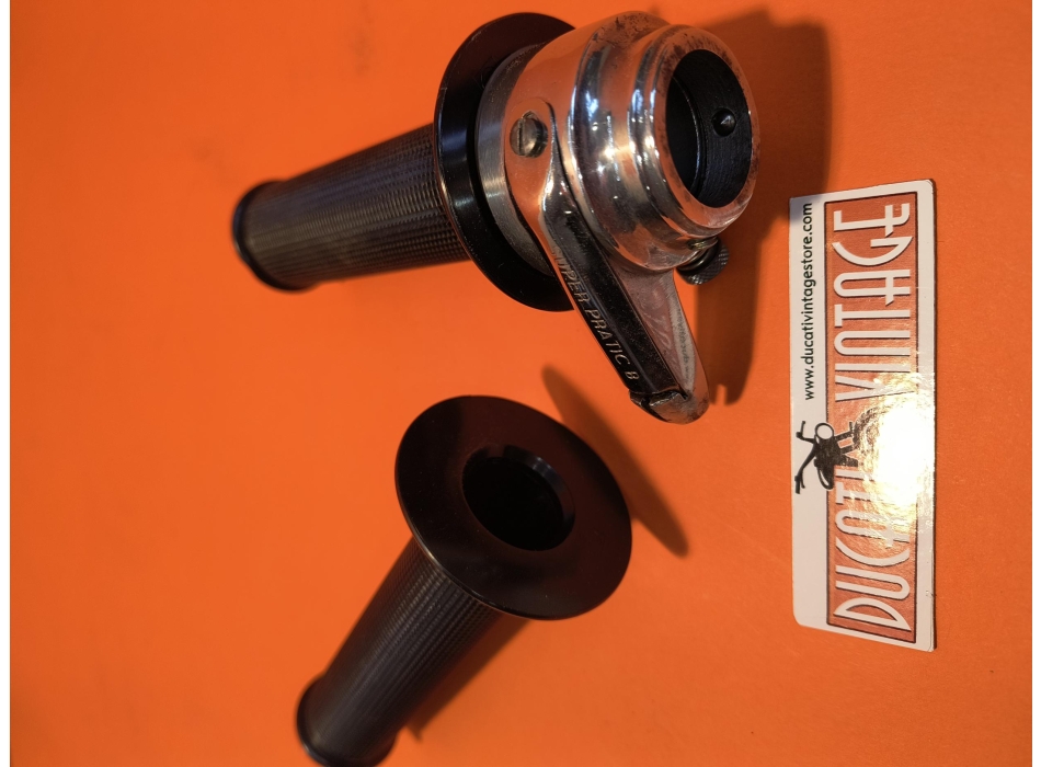 Comando acceleratore SUPERPRATIC originale, completo di manopole, per Ducati Scrambler, Ducati Desmo, Ducati RT