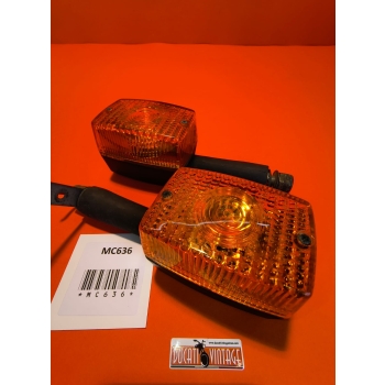 Coppia di indicatori di direzione rettangolari CEV per moto anni '70