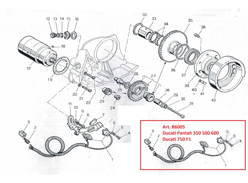 Coppia pickup per Ducati Pantah compatibile accensione elettronica Bosch