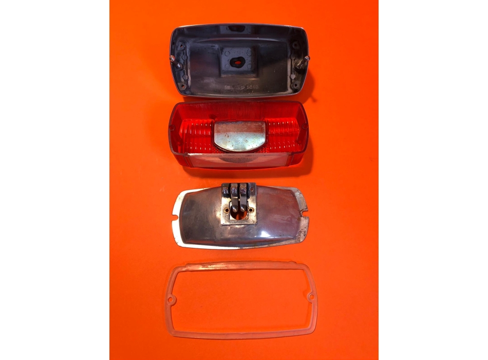 Fanalino rettangolare in alluminio. originale  per moto Ducati carter stretti e larghi