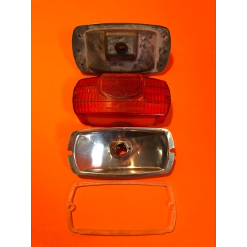 Fanalino rettangolare in alluminio. originale  per moto Ducati carter stretti e larghi