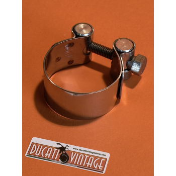 Fascetta marmitta inox Ø38 per monocilindrici Ducati Scrambler, RT, Desmo ecc.