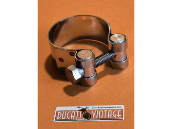Fascetta marmitta inox Ø38 per monocilindrici Ducati Scrambler, RT, Desmo ecc.