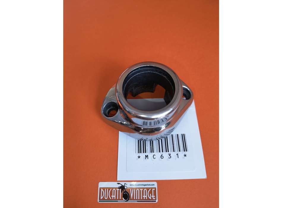 Flangia alluminio base per canotto coppia conica (protezione distribuzione) per monocilindrico Ducati 450cc, originale, usato in stato eccellente