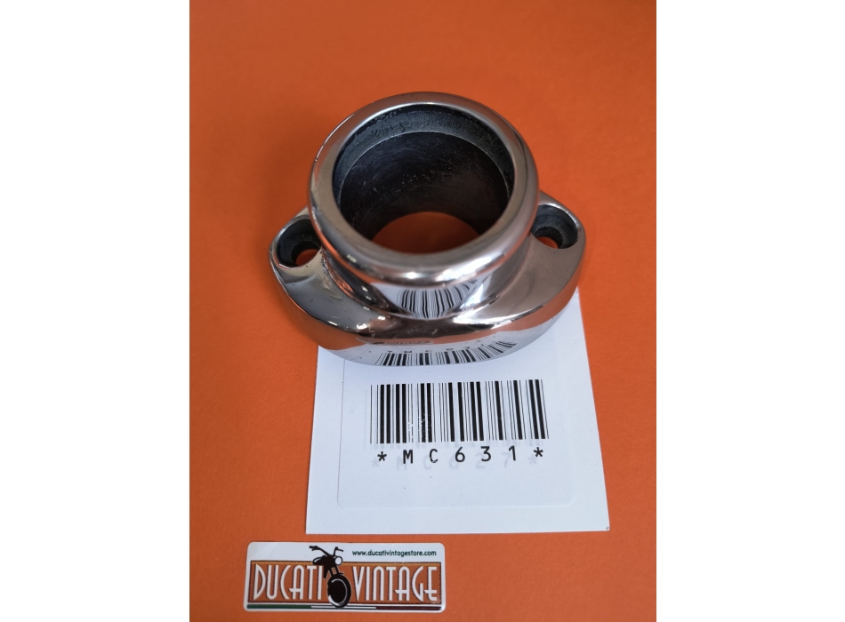 Flangia alluminio base per canotto coppia conica (protezione distribuzione) per monocilindrico Ducati 450cc, originale, usato in stato eccellente