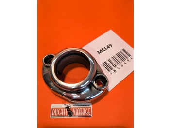 Flangia alluminio base per canotto coppia conica (protezione distribuzione) per monocilindrico Ducati 450cc, originale, usato in stato eccellente