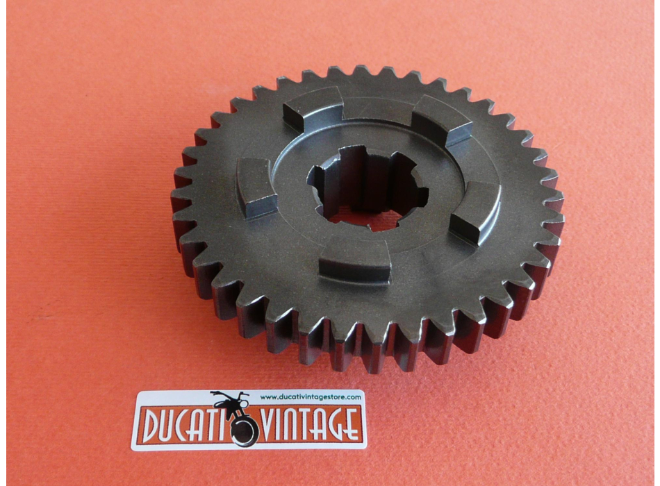 Ingranaggio cambio 2°velocità Z=38 per tutti monocilindrici Ducati carter larghi