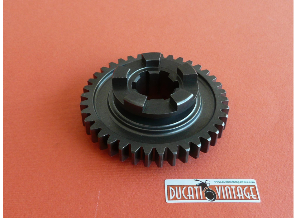 Ingranaggio cambio 2°velocità Z=38 per tutti monocilindrici Ducati carter larghi