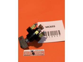 Interruttore a chiave Aprilia con chiave originale, usato ottimo stato per monocilindrici DUCATI carter stretti 125 175 200 e altre marche e modelli di moto dell'epoca