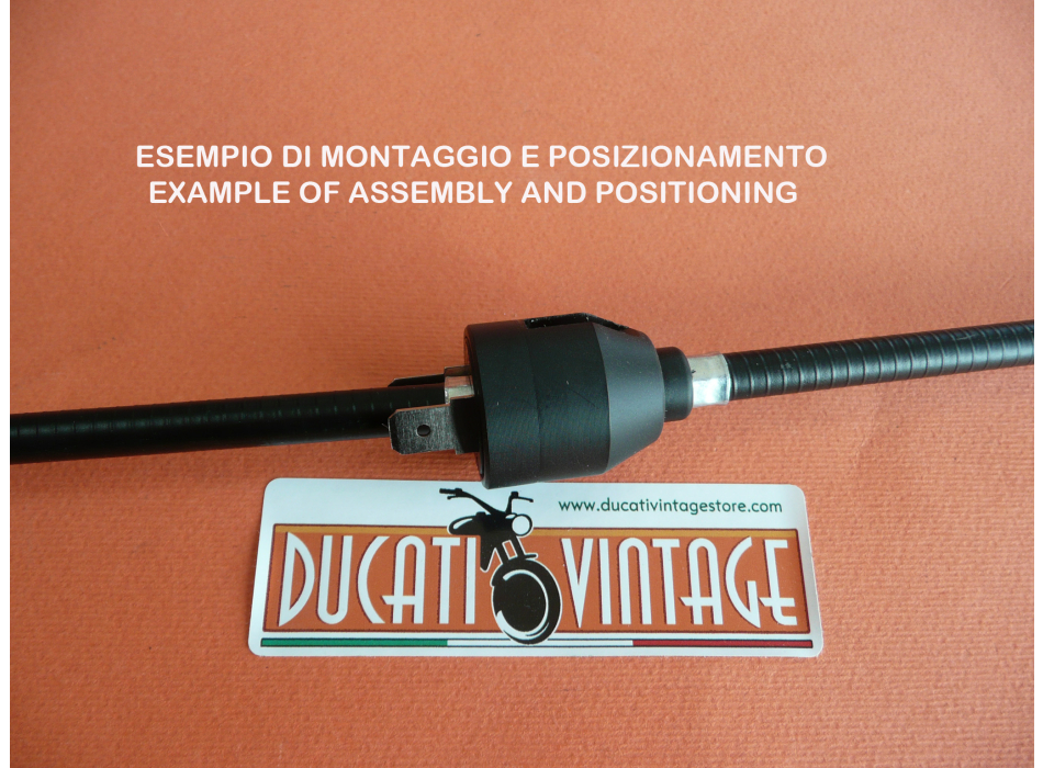 Interruttore stop sul cavo freno anteriore Ducati Scrambler, Desmo Yellow,Mark3