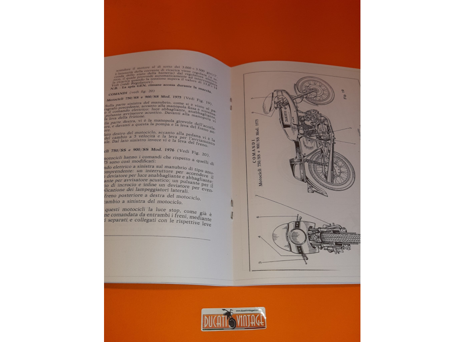 Istruzioni per l'uso e la manutenzione Ducati 750/900 SS Super Sport DESMO