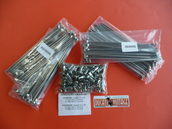 Kit completo raggi Alpina in acciaio inox per Ducati Scrambler, misure originali