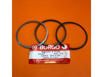 Kit originale Borgo n. 3 fasce elastiche con raschiaolio 76,6 per pistoni 