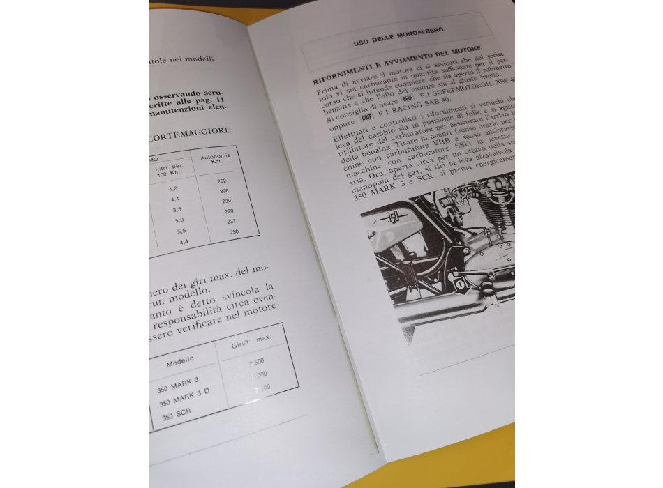 Libretto Istruzioni per l'uso e la manutenzione Ducati monocicli monoalbero 250-350cc Ducati Scrambler, Ducati Mark 3, Ducati Mark 3 Desmo