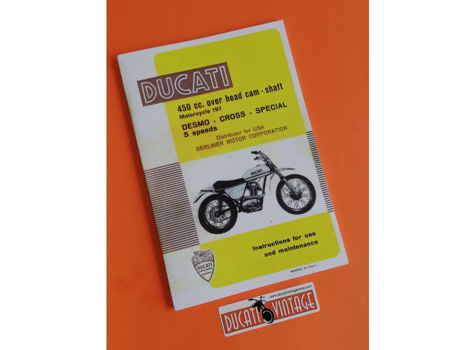 Libretto istruzioni per l'uso e la manutenzione Ducati RT in lingua inglese