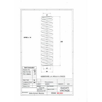 Molle ammortizzatori per Ducati Desmo Yellow, Desmo Shotgun, Ducati Mark3