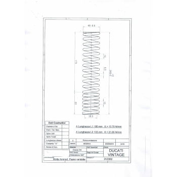 Molle per ammortizzatori Marzocchi per Ducati Scrambler 1° serie 