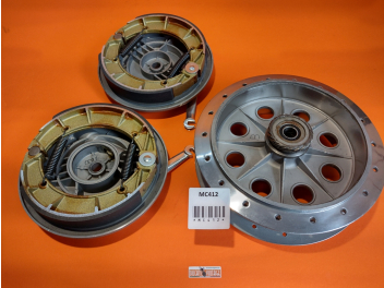 mozzo Grimeca ruota anteriore 4 ganasce, originale, in stato eccellente, per Ducati Scrambler 2° serie, Ducati Desmo Yellow e Ducati Desmo Silver Shotgun