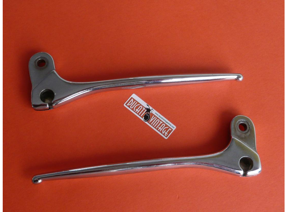 Paio di leve freno e frizione replica identica Ducati carter stretti 125 175 200