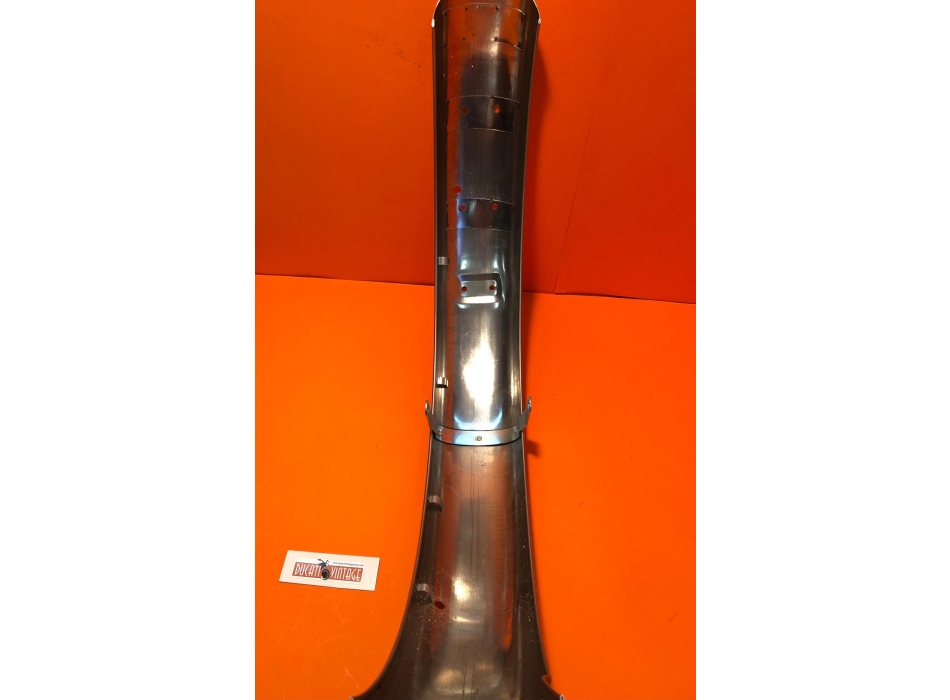 Parafango posteriore inox perfetta replica per Ducati Silver Shotgun con lievissimo difetto