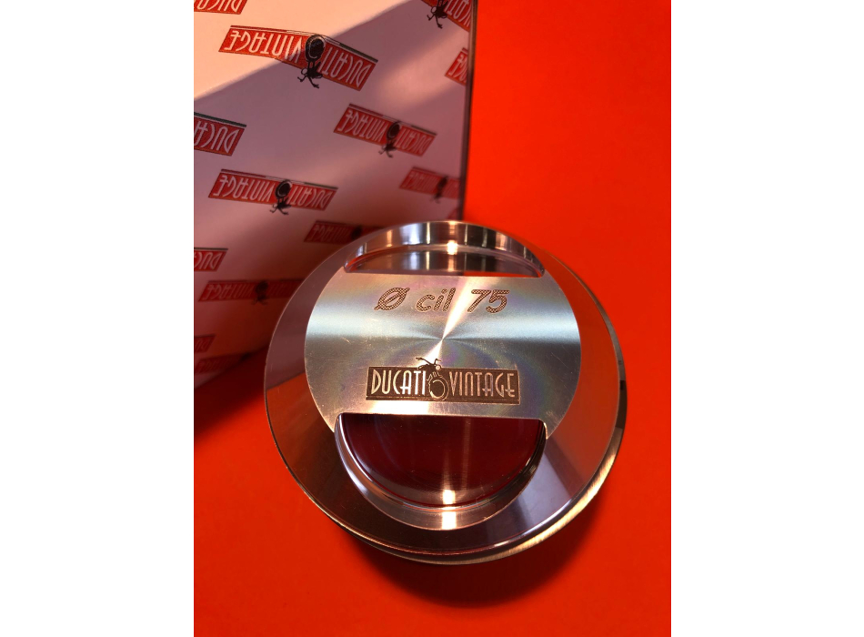 Pistone Ø 75.0 con spinotto Ø 18 per monocilindrico Ducati 250cc