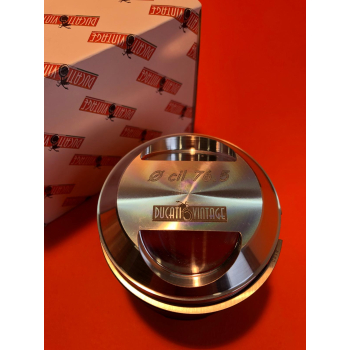 Pistone Ø 76.5 con spinotto Ø 18 per monocilindrici Ducati carter larghi 350cc 