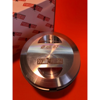Pistone Ø 87.0 con spinotto Ø 20 per monocilindrici Ducati carter larghi 450cc 