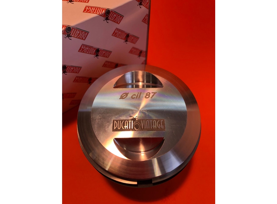 Pistone Ø 87.0 con spinotto Ø 20 per monocilindrici Ducati carter larghi 450cc 