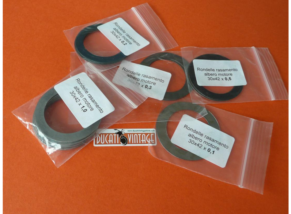 Rondelle di rasamento albero motore monocilindrico Ducati Scrambler e RT