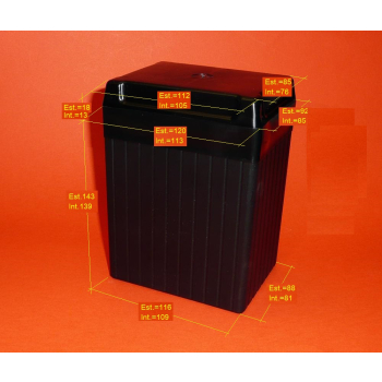 Scatola nera per batteria per tutti i monocilindrici Ducati 6V e 12V
