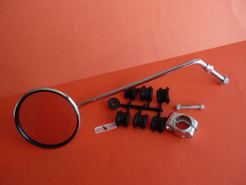 Specchio retrovisore SINISTRO omologato mod. Lusso per manubrio Ø 20,22,25mm  