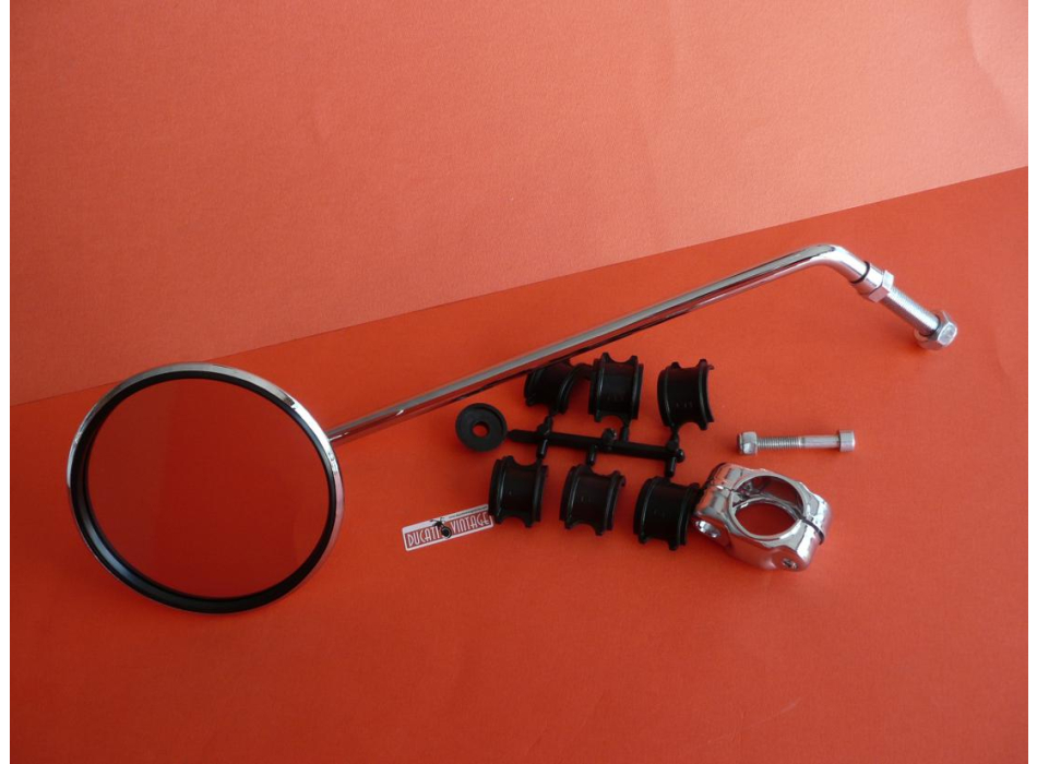 Specchio retrovisore SINISTRO omologato mod. Lusso per manubrio Ø 20,22,25mm  