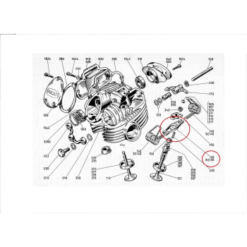Supporto-traversino attacco molle a spillo originale cod. Ducati 0420.92.13 per tutti i monocilindrici Ducati 