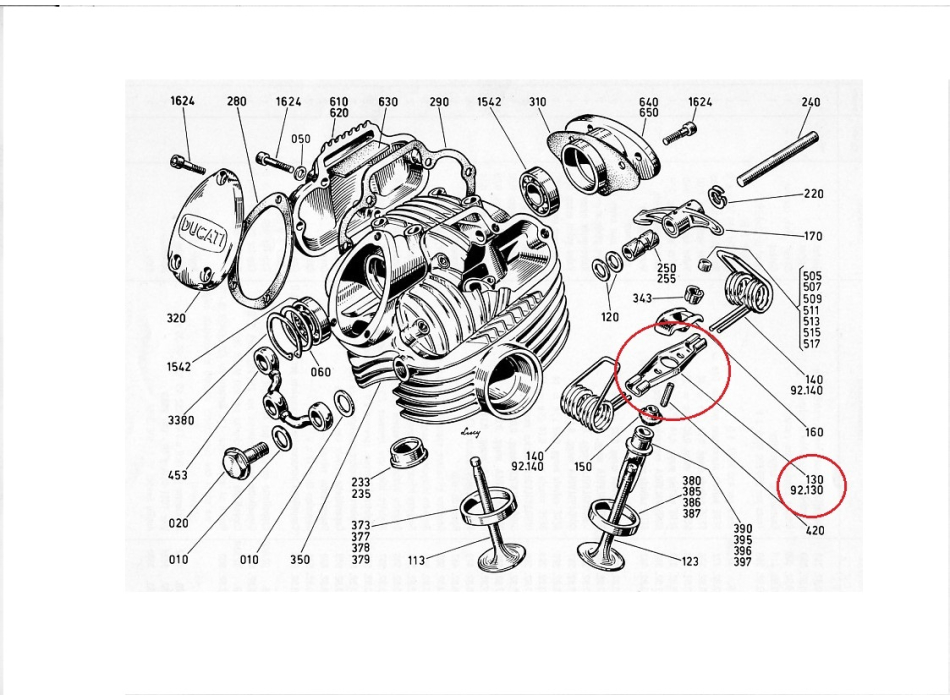 Supporto-traversino attacco molle a spillo originale cod. Ducati 0420.92.13 per tutti i monocilindrici Ducati 