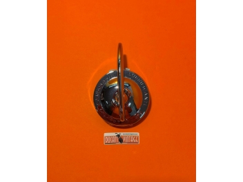 Tappo benzina originale Esso, usato, ricromato in ottimo stato, per monocilindrici Ducati carter stretti 