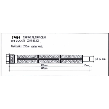 Tappo filtro olio Agip F1 Ducati 750 GT Ducati 750S Ducati 750SS carter tondi