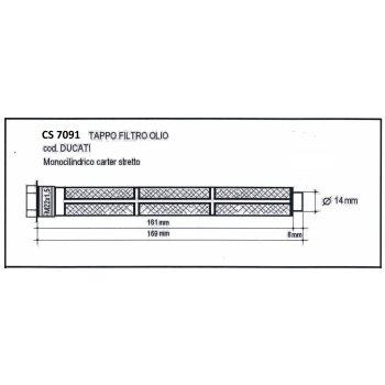 Tappo filtro olio per monocilindrico Ducati Carter stretti